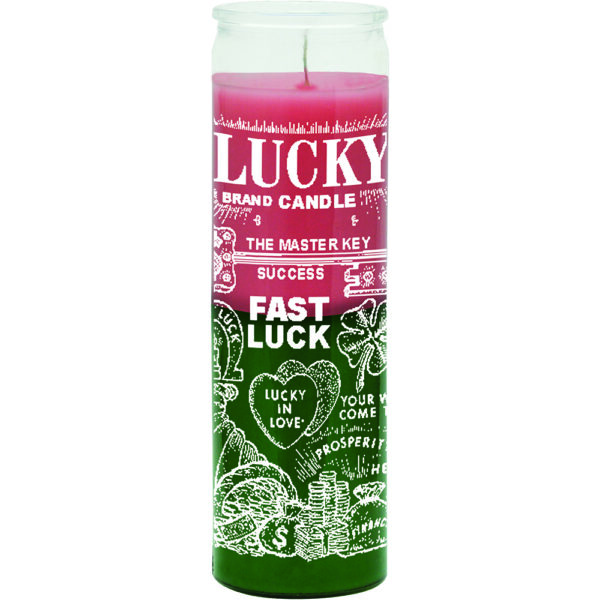 Print 7 Day Candles Multicolor Fast Luck Pink/Green