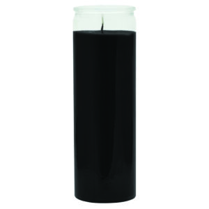 Plain 7 Day Candles Black