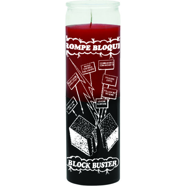 Print 7 Day Candles Multicolor Block Buster Red/Black