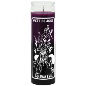 Print 7 Day Candles Multicolor Go Away Evil PPL/BLK