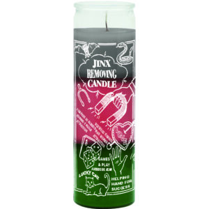 Print 7 Day Candles Multicolor Jinxs Removing Gray/Pink/Green