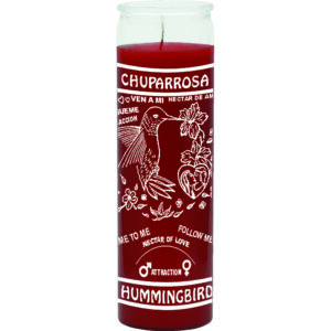 Print 7 Day Candles Single Color Humming Bird Red
