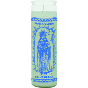 Print 7 Day Candles Single Color Saint Clara White