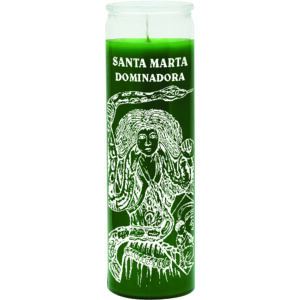 Print 7 Day Candles Single Color Saint Martha Dominador Green