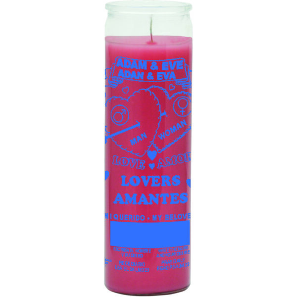 Print 7 Day Candles Single Color Adam and Eve Pink