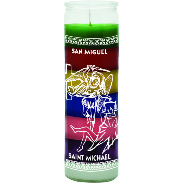 Print 7 Day Candles Multicolor Saint Michael Multicolor
