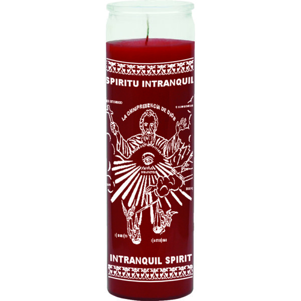 Print 7 Day Candles Single Color Intranquil Spirit Red