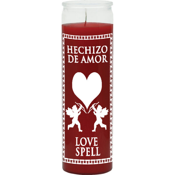 Print 7 Day Candles Single Color Love Spell Red