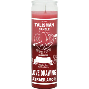 Print 7 Day Candles Multicolor Love Drawing PNK/RED