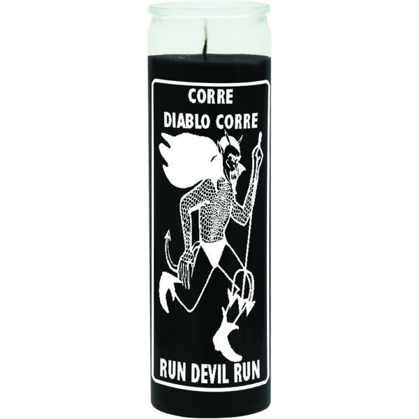 Print 7 Day Candles Single Color Run Devil Run Black