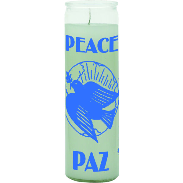 Print 7 Day Candles Single Color Peace White
