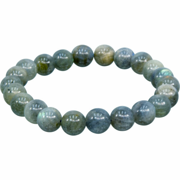 Elastic Gemstone Bracelet Round Labradorite  Grade B 8MM