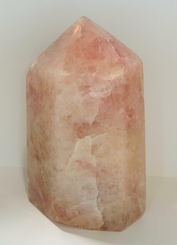 Rose Quartz Pointed H:6" W:2 Lbs .4.oz