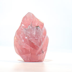 Rose Quartz Carved Flame From Madagascar