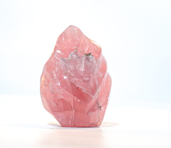Rose Quartz Carved Flame From Madagascar