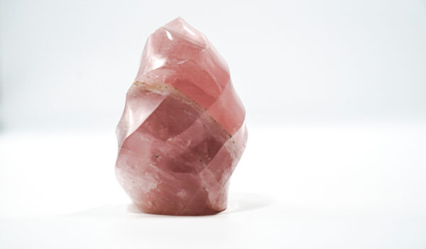 Rose Quartz Carved Flame From Madagascar