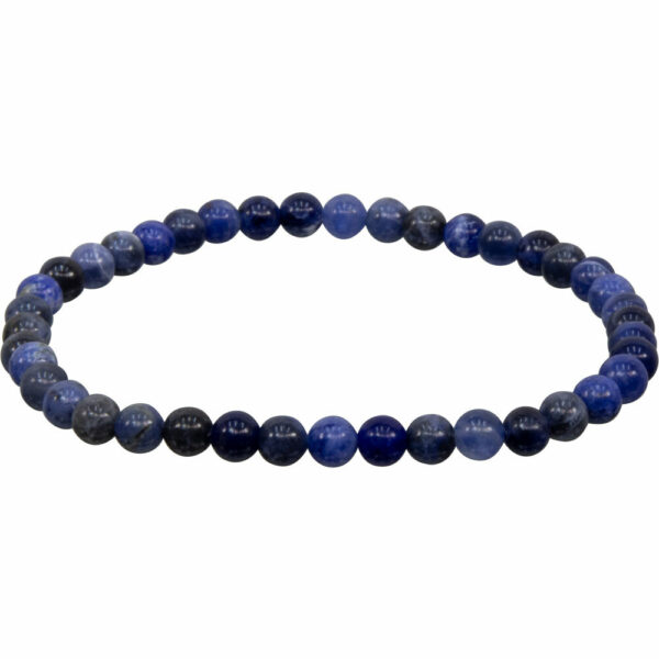 Elastic Gemstone Bracelet Round Sodalite 4MM