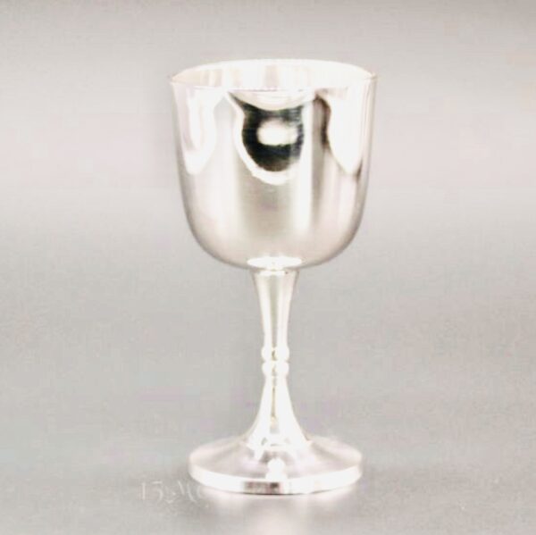 Chalice 4" High~ Silver Plated 100% Solid Brass