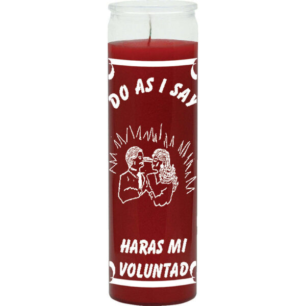 Print 7 Day Candles Single Color Do As I Say Red