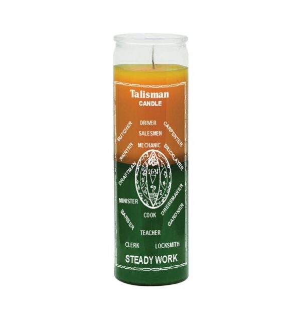 Print 7 Day Candles Multicolor Steady Work Gold/Green