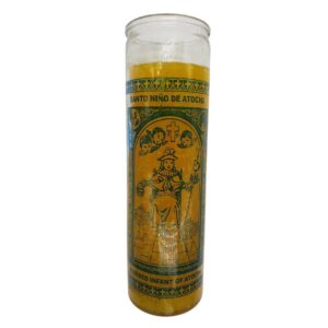 Print 7 Day Candles Single Color Blessed Infant Of Atocha Gold