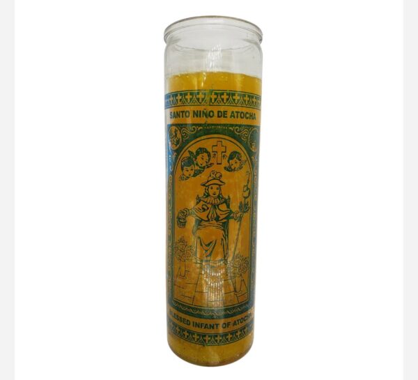 Print 7 Day Candles Single Color Blessed Infant Of Atocha Gold