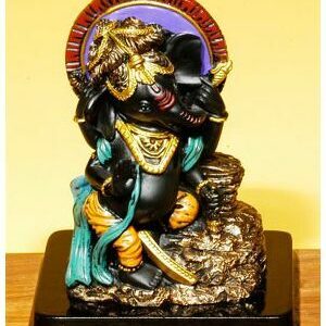POLYRESIN BLACK GANESHA
