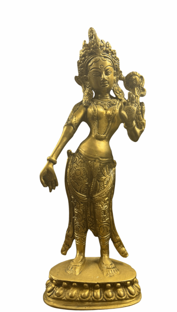 Goddess Tara Standing Brass
