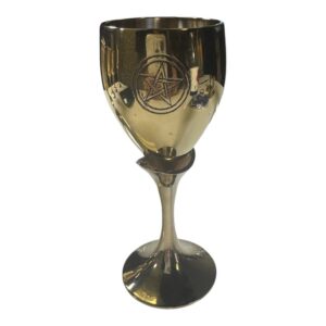 Brass Stem Altar Chalice 6” | Wiccan Ritual Goblet for Altars & Ceremonies
