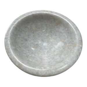White Quartz Crystal Offering Bowl | Hand Carved Ritual Altar Bowl