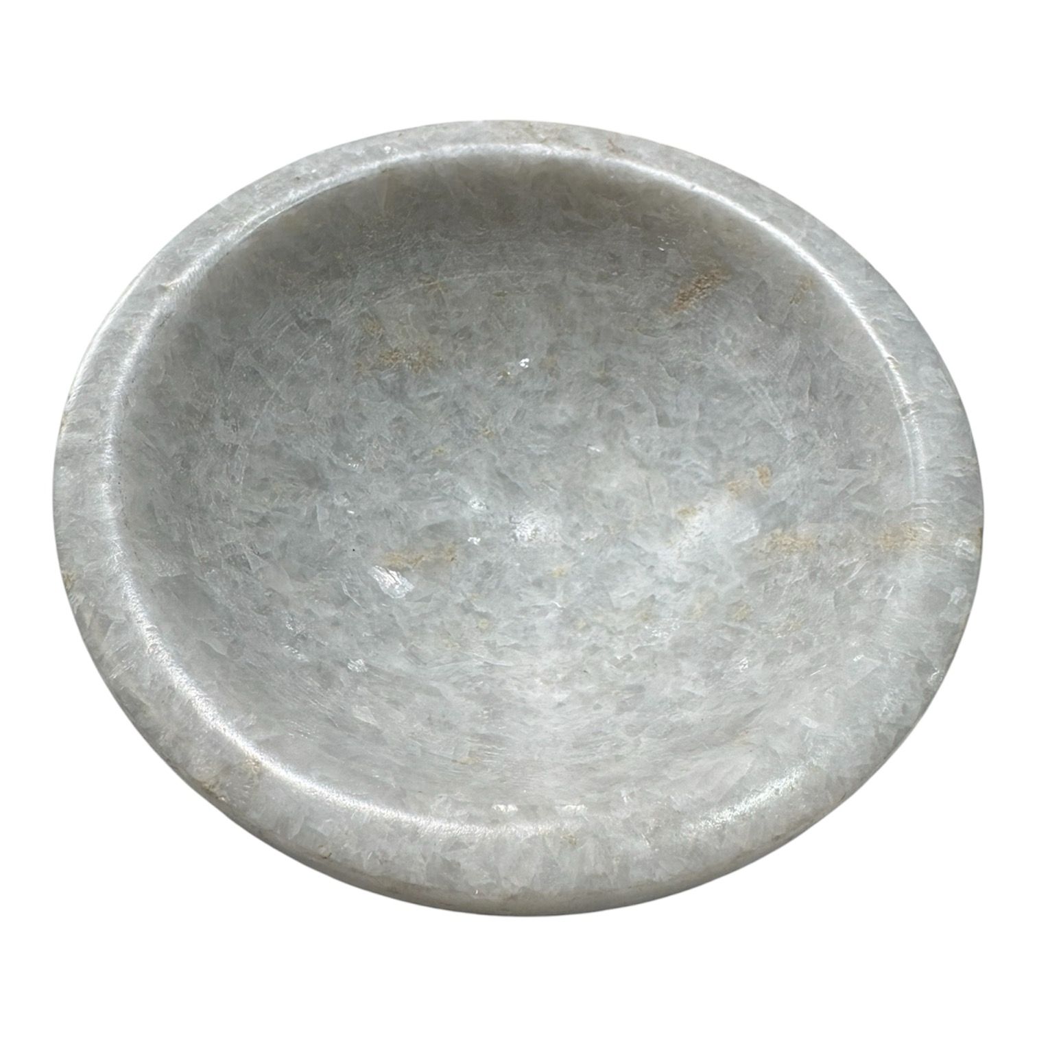 White Quartz Crystal Offering Bowl | Hand Carved Ritual Altar Bowl