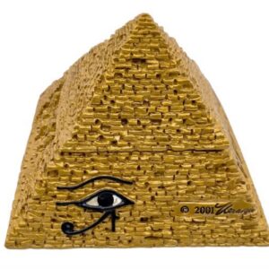 Golden Egyptian Pyramid Jewelry Box with Eye of Horus – 7" x 6"