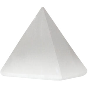 🔺 Gemstone Carving Pyramid – White Selenite