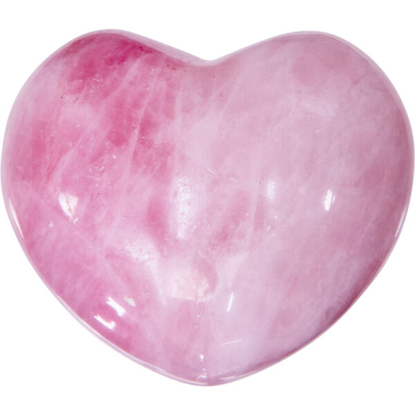 Puffed Gemstone Heart -Rose Quartz