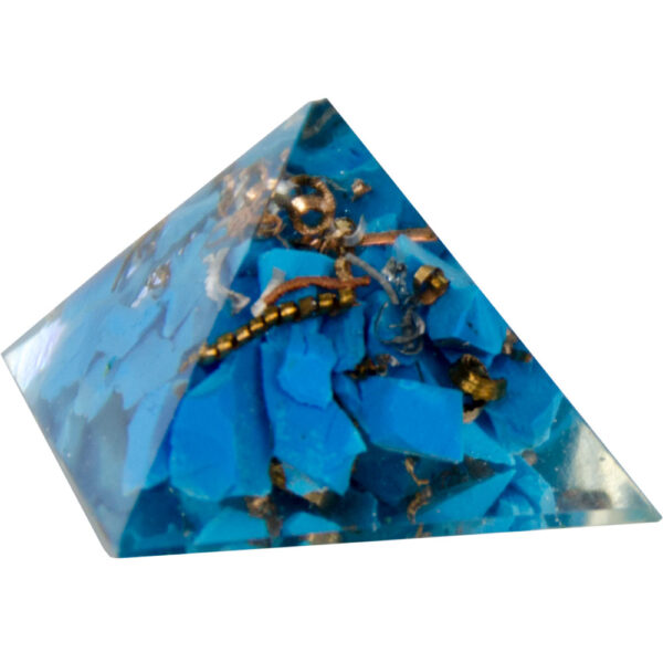 Orgone Resin Pyramid Firozi (Indian Turquoise) - Throat Chakra (each)