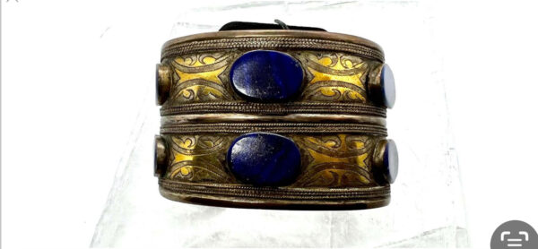 Old Silver Lapis Lazuli Cuff