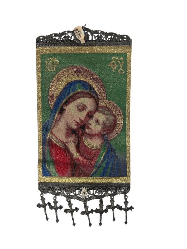 Tapiz Religioso de María con el Niño Jesús – Amor Divino y Protección Maternal