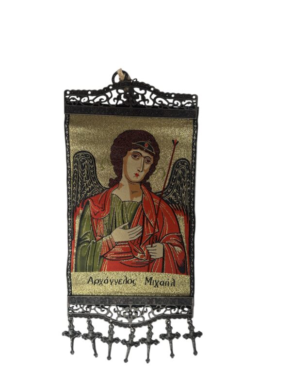 Tapiz Religioso de San Miguel Arcángel – Colgante Protector