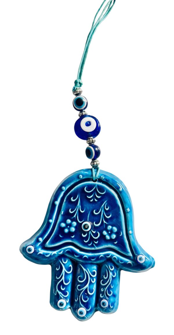 Hamsa de Porcelana con Ojo Turco – Amuleto de Protección y Energía Divina 12”