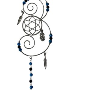 Wire Hanging Crystal Dreamcatcher – Atrapasueños de Cristal y Metal para Protección y Energía Positiva