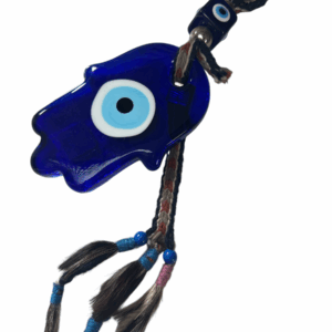 Gran Hamsa de Vidrio Pintado con Ojo Turco – Amuleto de Protección Energética