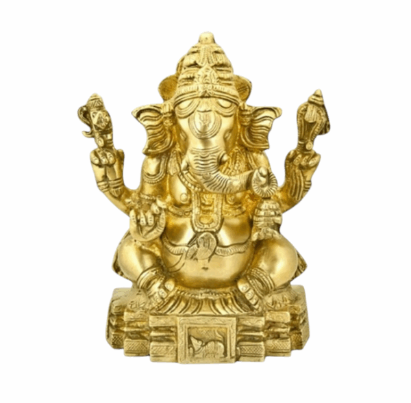 Lord Ganesh South Style Brass Statue