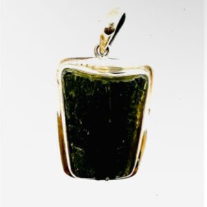 Moldavite Silver Pendant