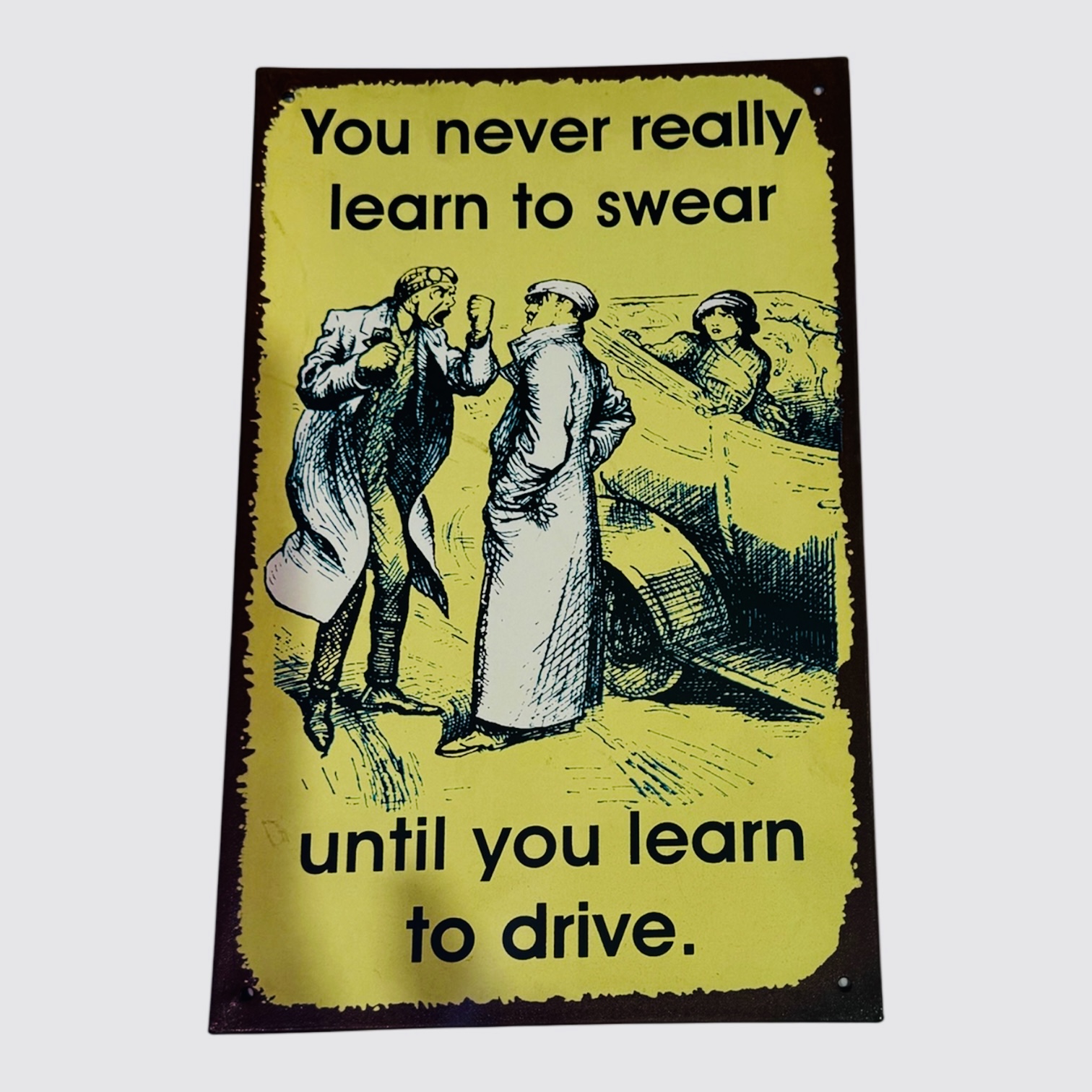Funny Vintage Driving Metal Wall Sign
