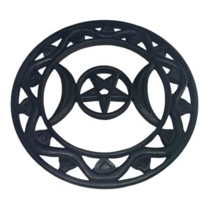 Triple Moon Pentacle Wall Decor | Wiccan Pagan Spiritual Wall Art