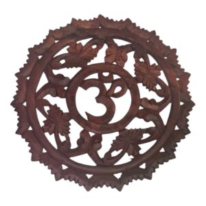 Om Wooden Wall Decor | Hand Carved Spiritual Wall Hanging