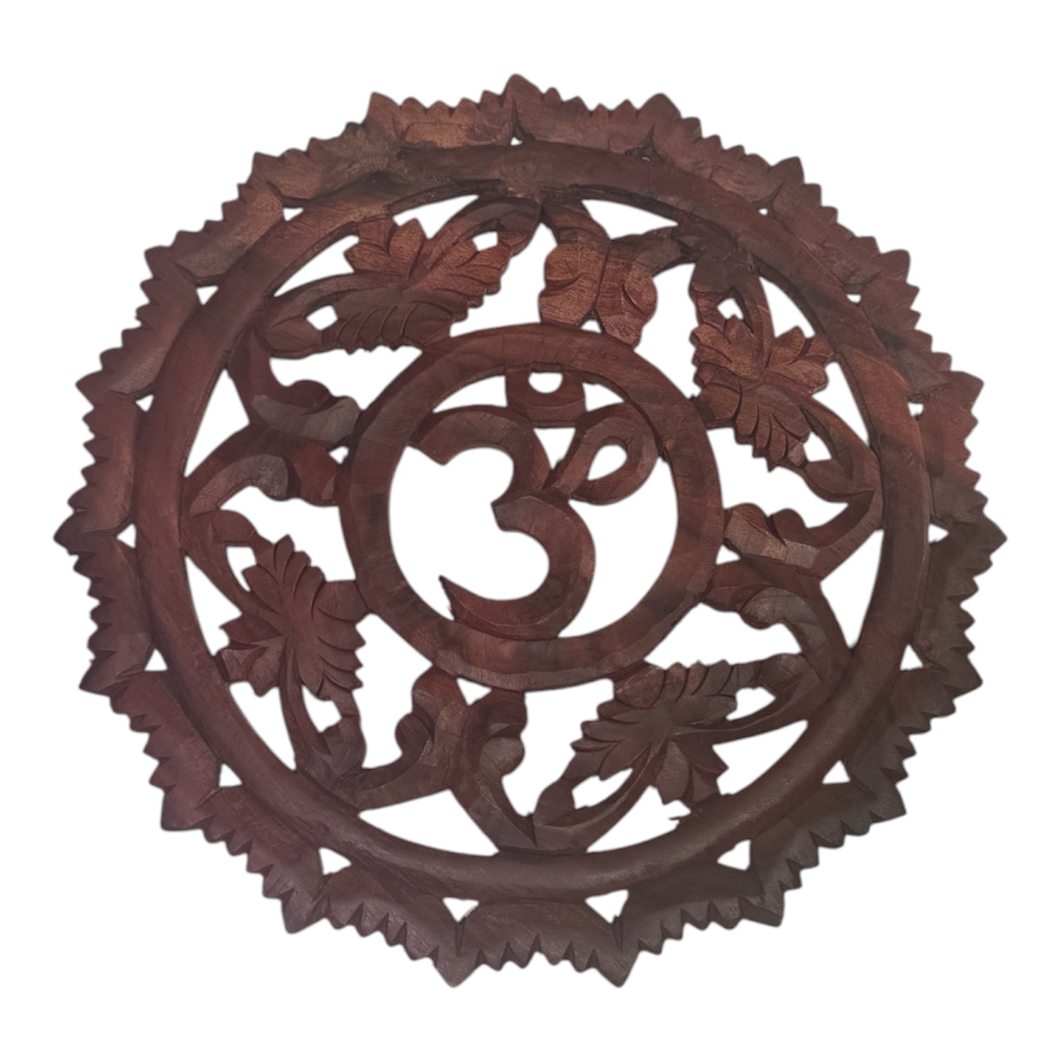 Om Wooden Wall Decor | Hand Carved Spiritual Wall Hanging