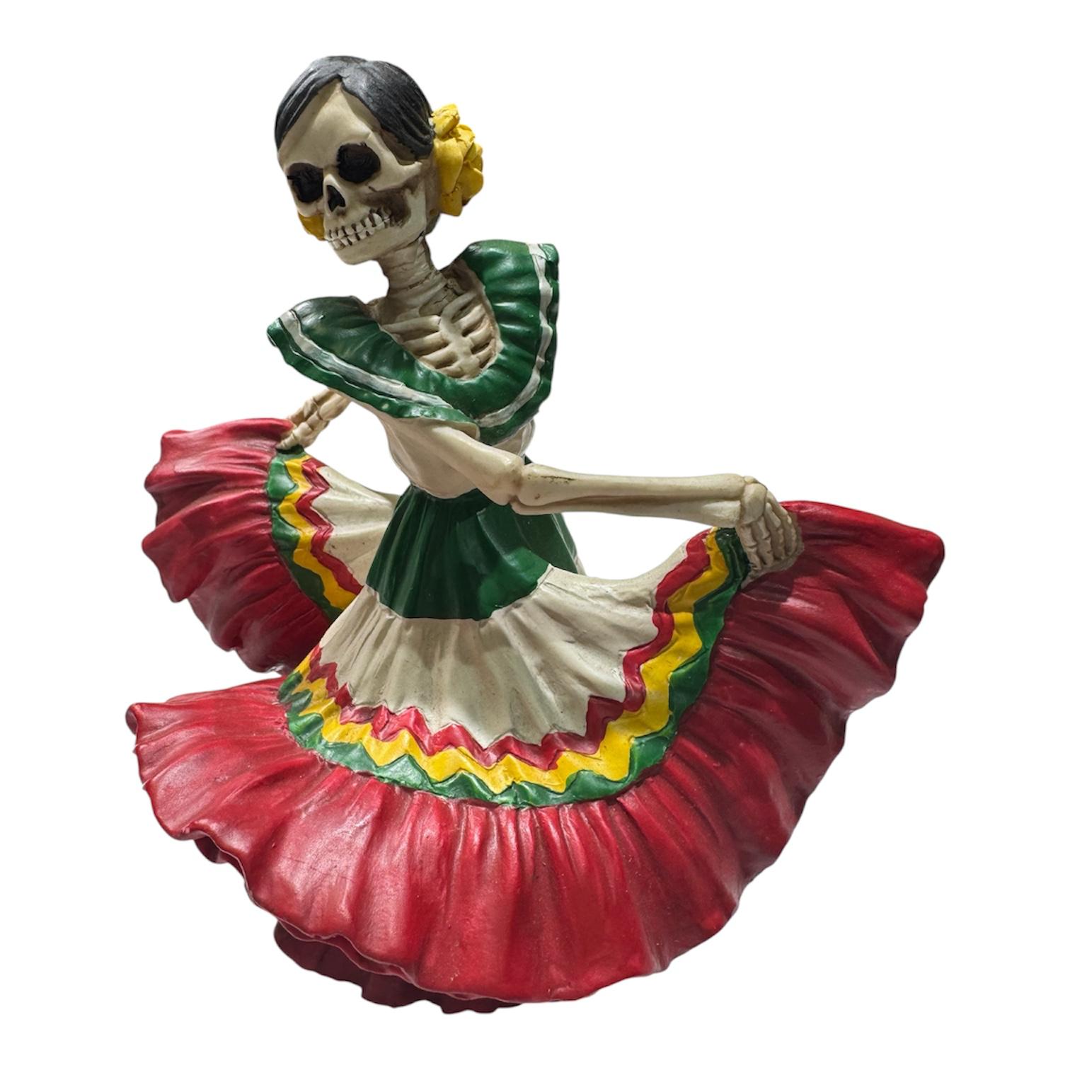 Catrina Folklorico Dancer Statue