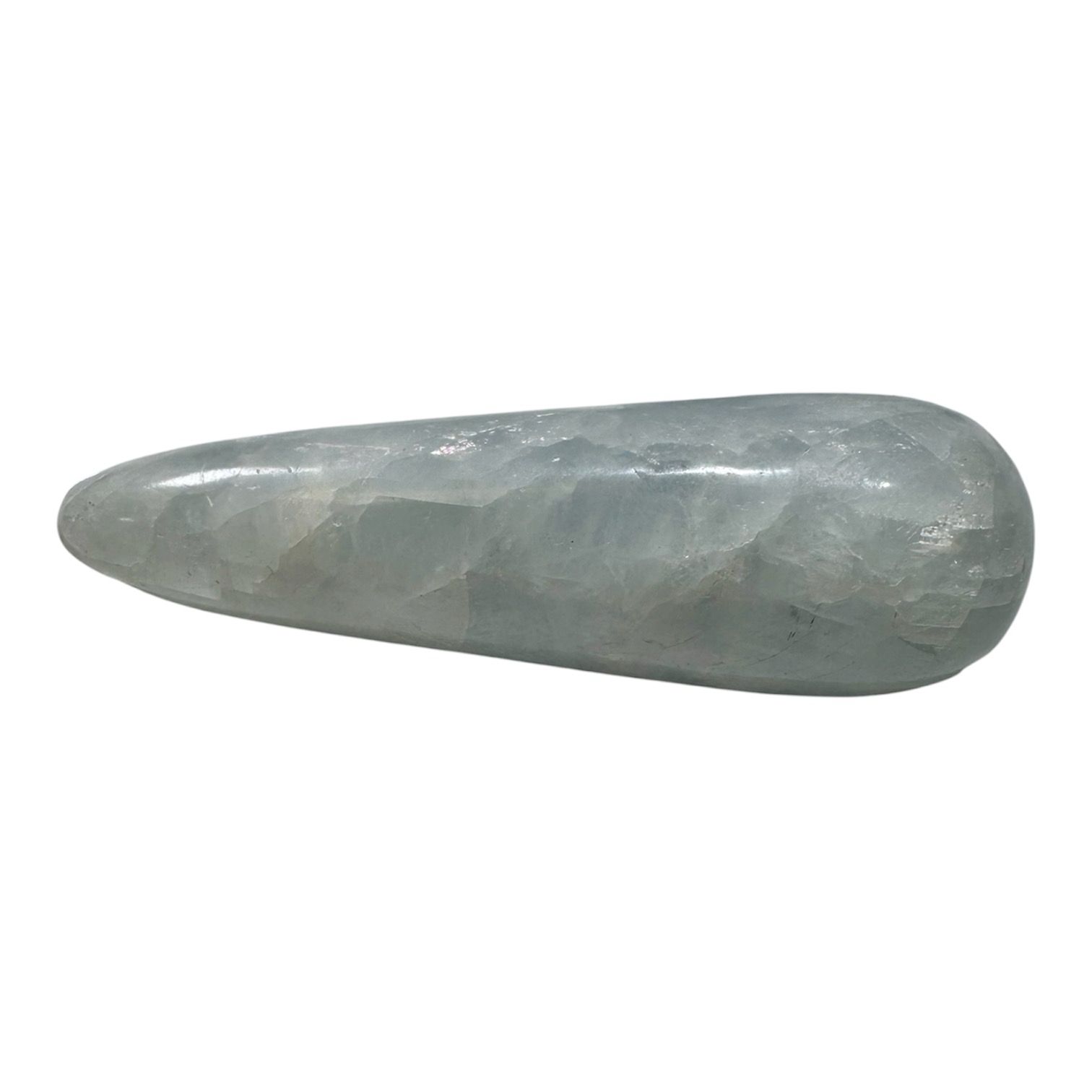 Polished Blue Calcite Wand 4 Inch | Natural Crystal Healing Wand