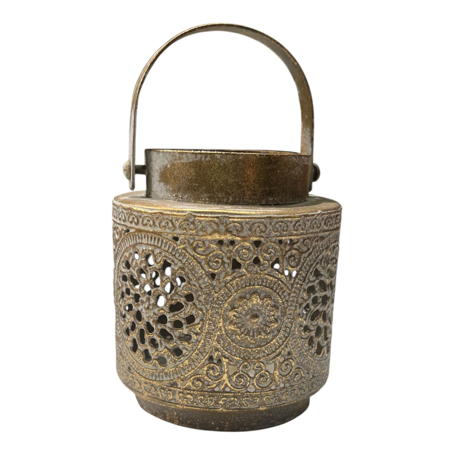 Vintage Filigree Candle Lantern | Decorative Metal Lantern